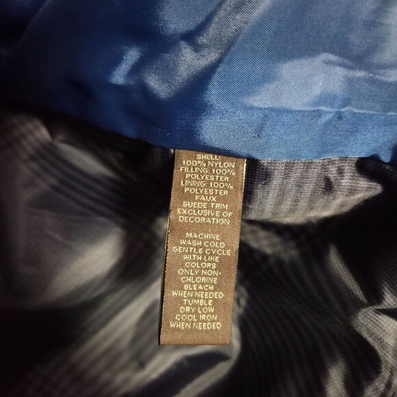 Tasso Elba Navy Quilted Water Repellent Jacket M Nylon Polyester For Men - Picture 5 of 6